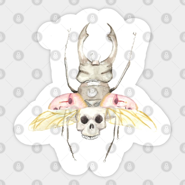 Mutant beetle Sticker by Créa'RiBo